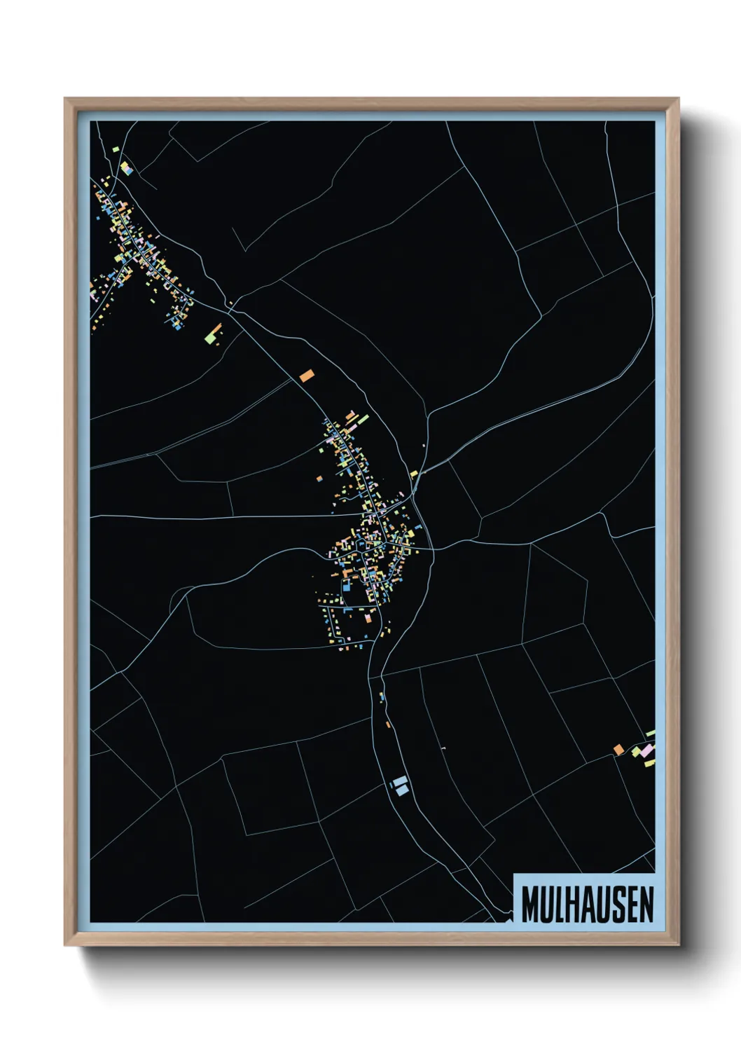 Une affiche de carte sur Mulhausen