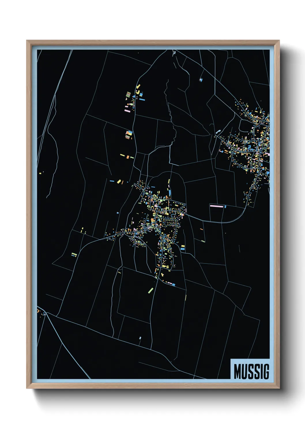 Une affiche de carte sur Mussig