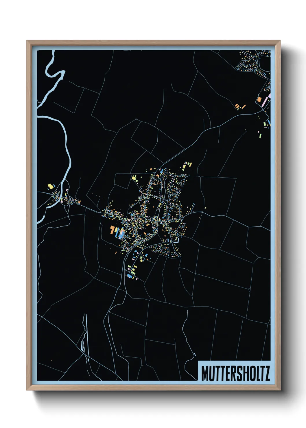 Une affiche de carte sur Muttersholtz