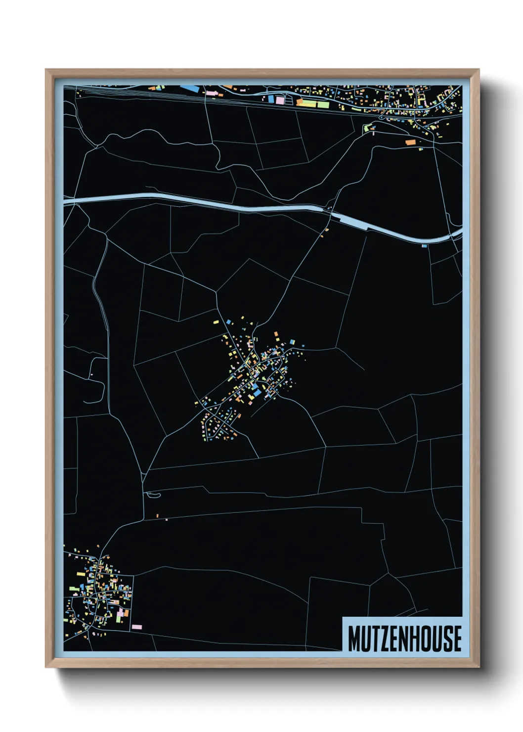 Une affiche de carte sur Mutzenhouse