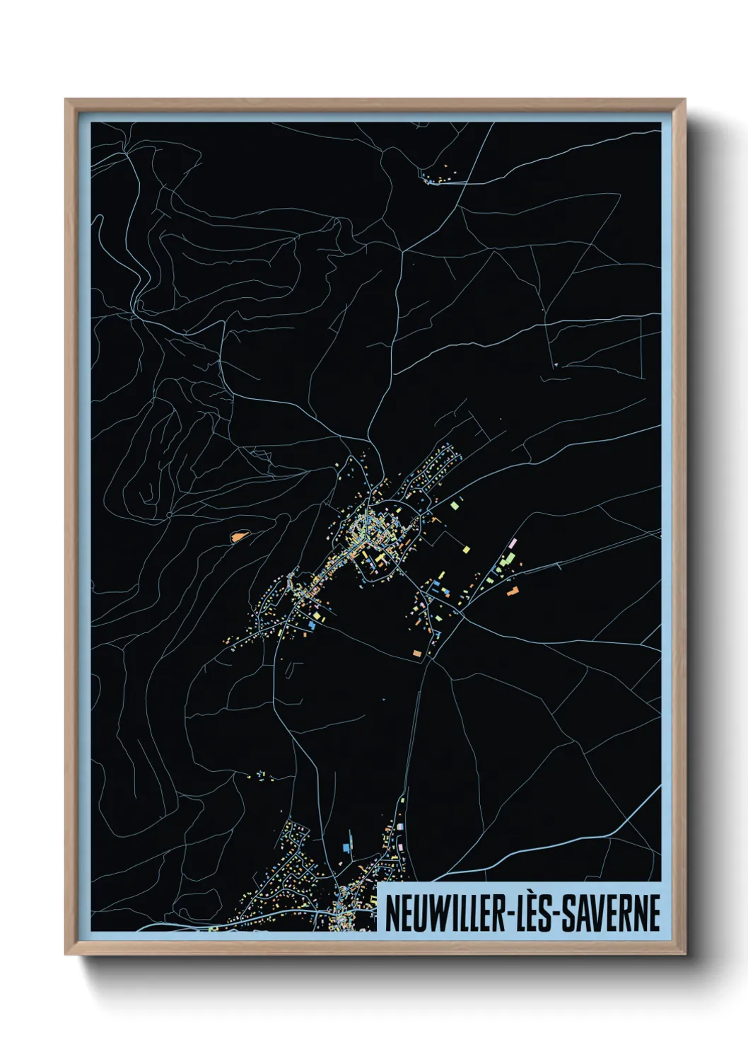 Une affiche de carte sur Neuwiller-lès-Saverne