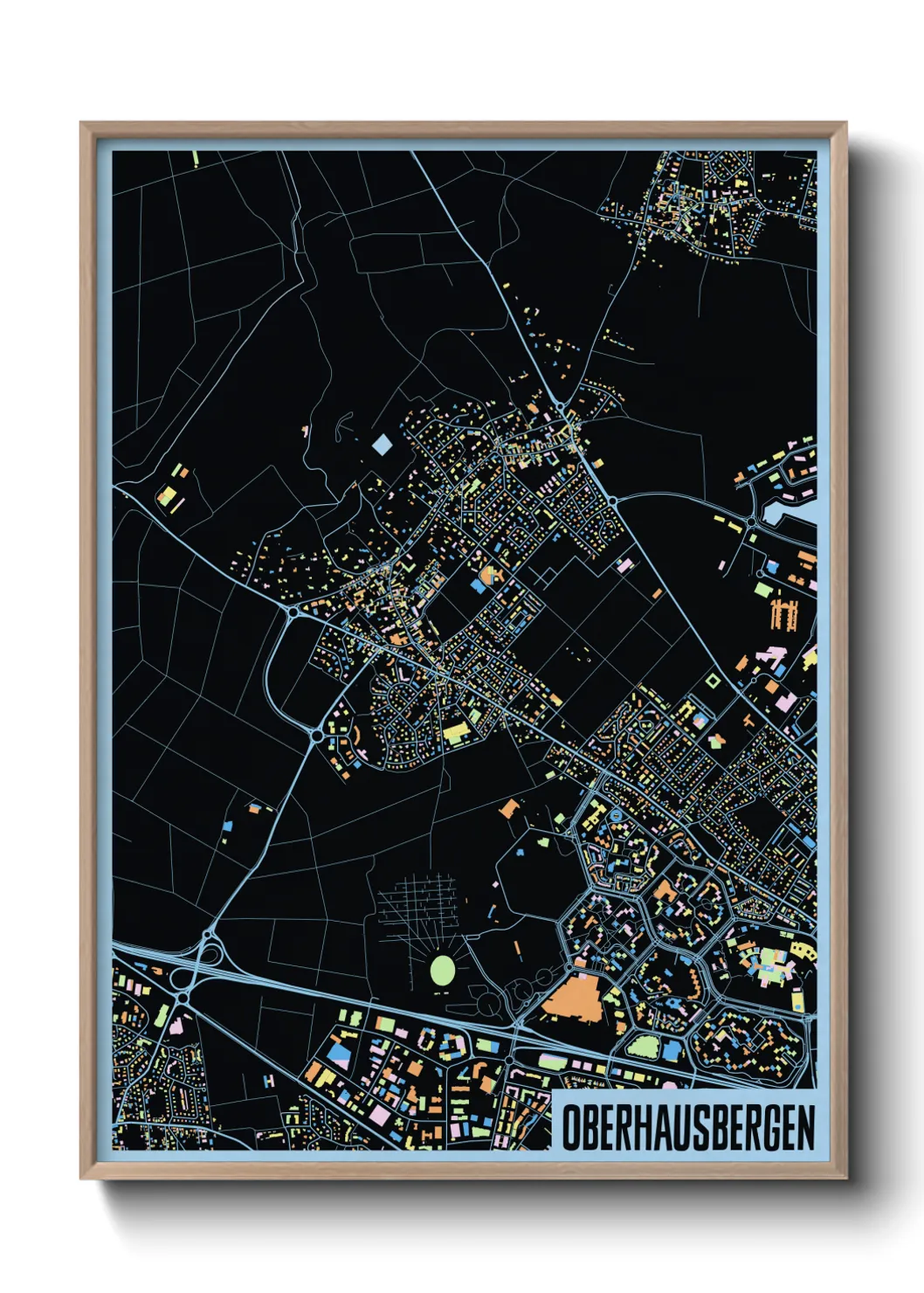 Une affiche de carte sur Oberhausbergen