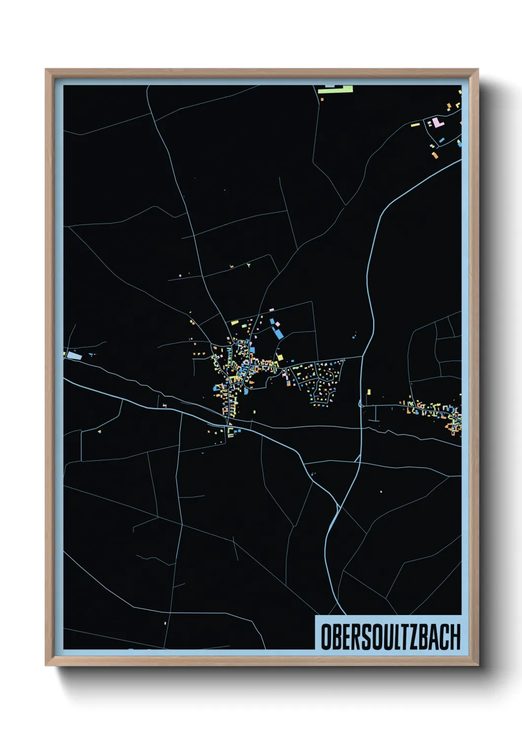 Une affiche de carte sur Obersoultzbach