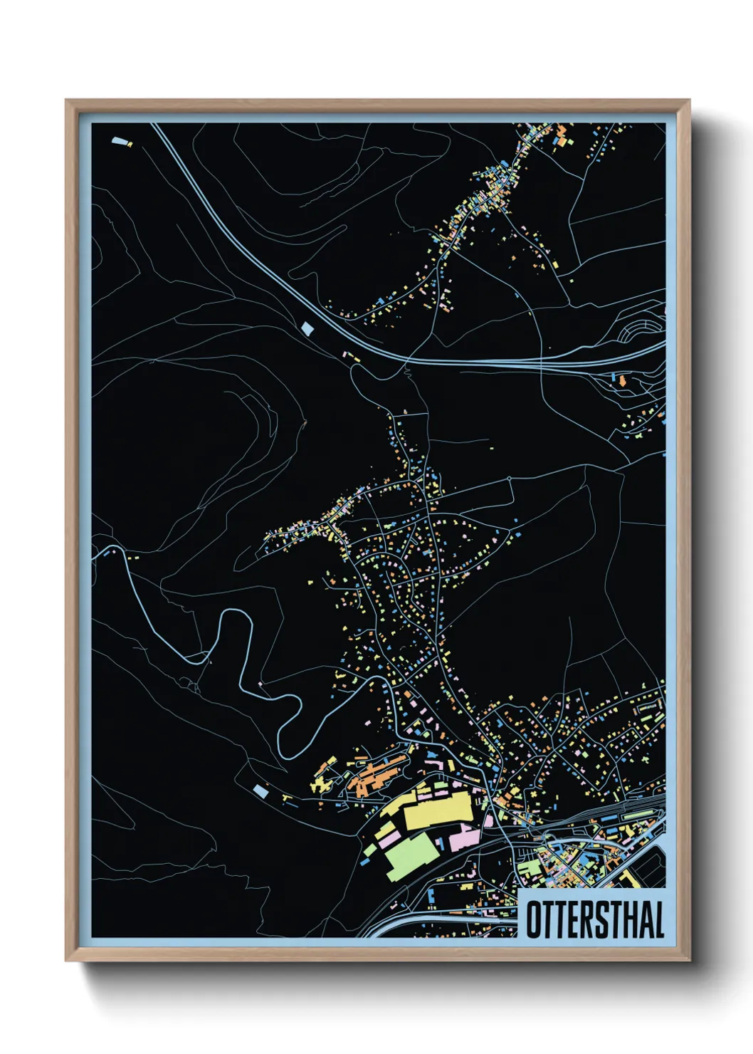 Une affiche de carte sur Ottersthal