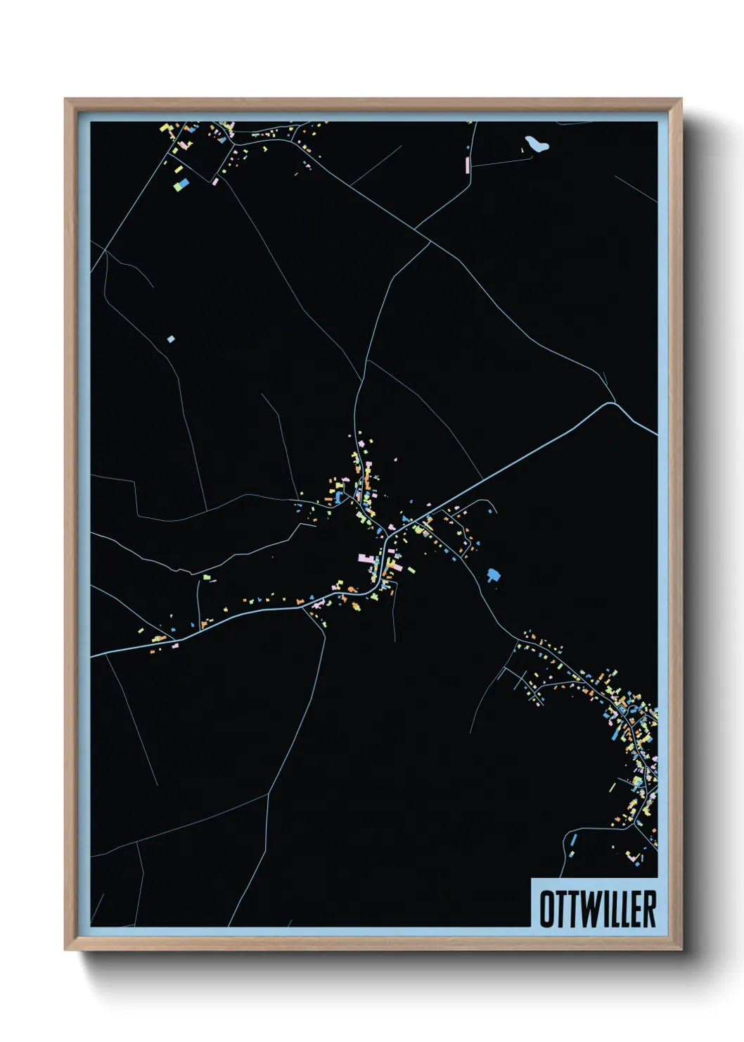 Une affiche de carte sur Ottwiller