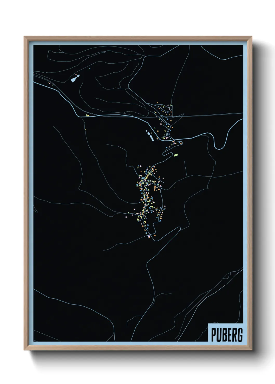 Une affiche de carte sur Puberg