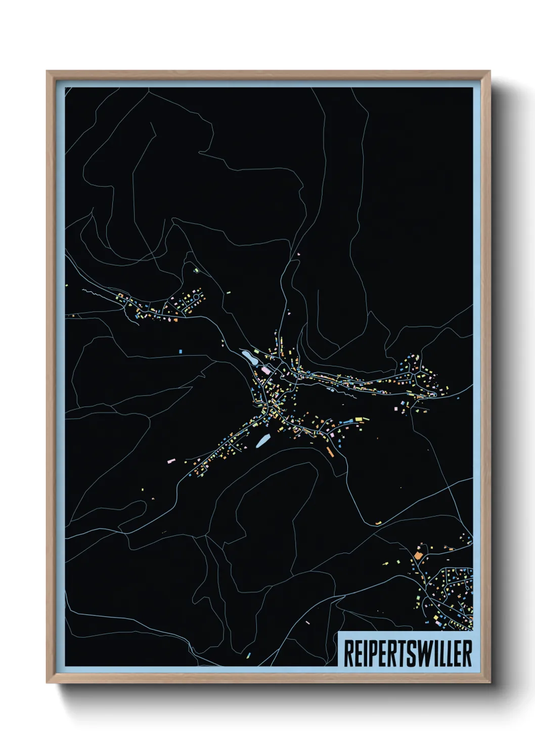 Une affiche de carte sur Reipertswiller