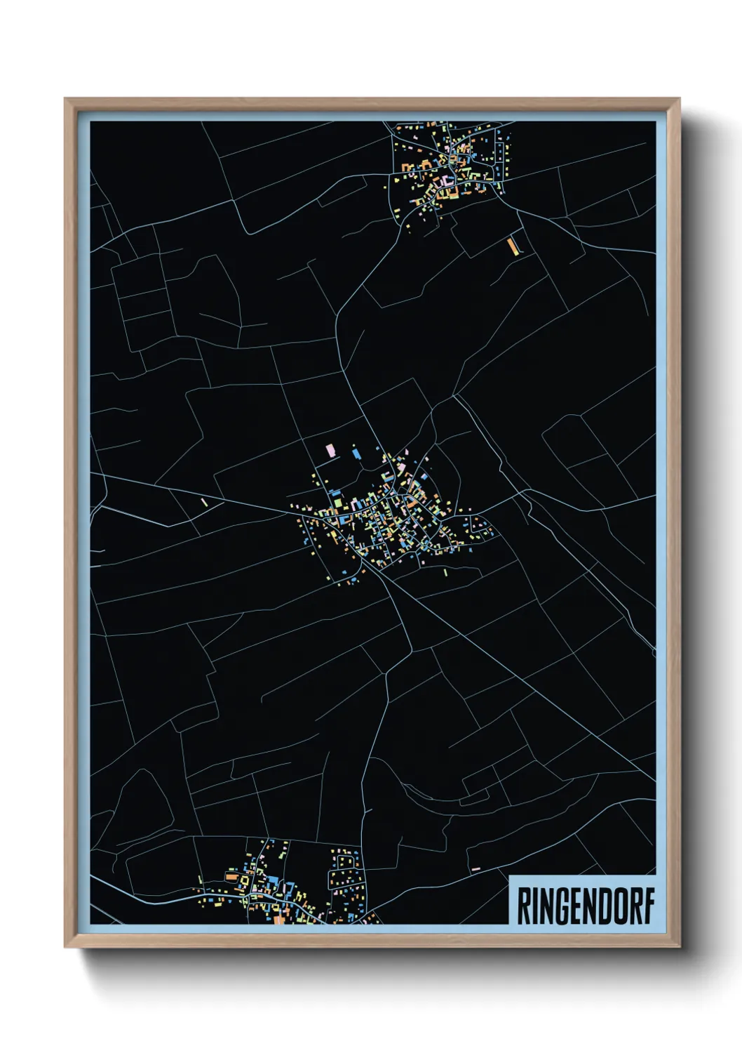 Une affiche de carte sur Ringendorf