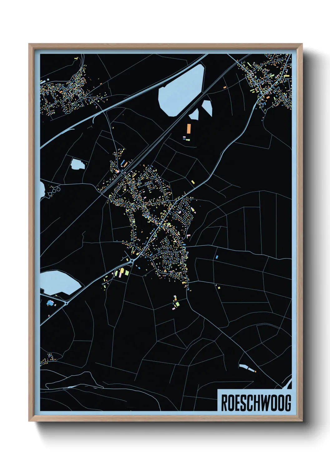 Une affiche de carte sur Roeschwoog