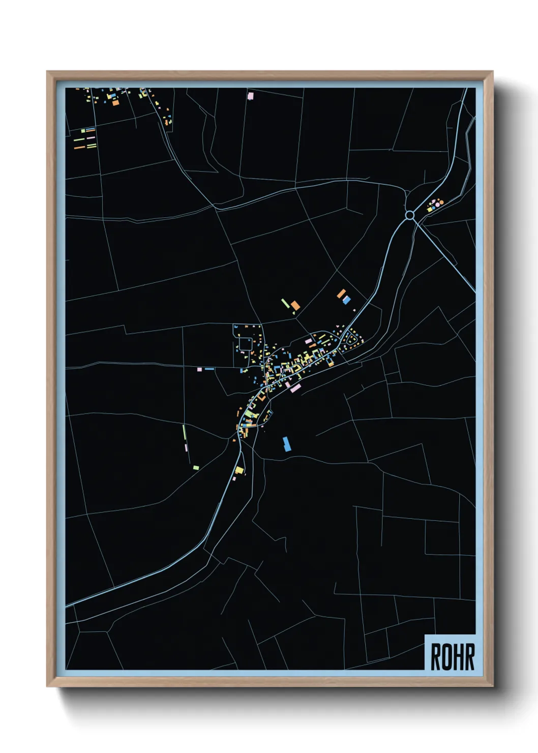 Une affiche de carte sur Rohr