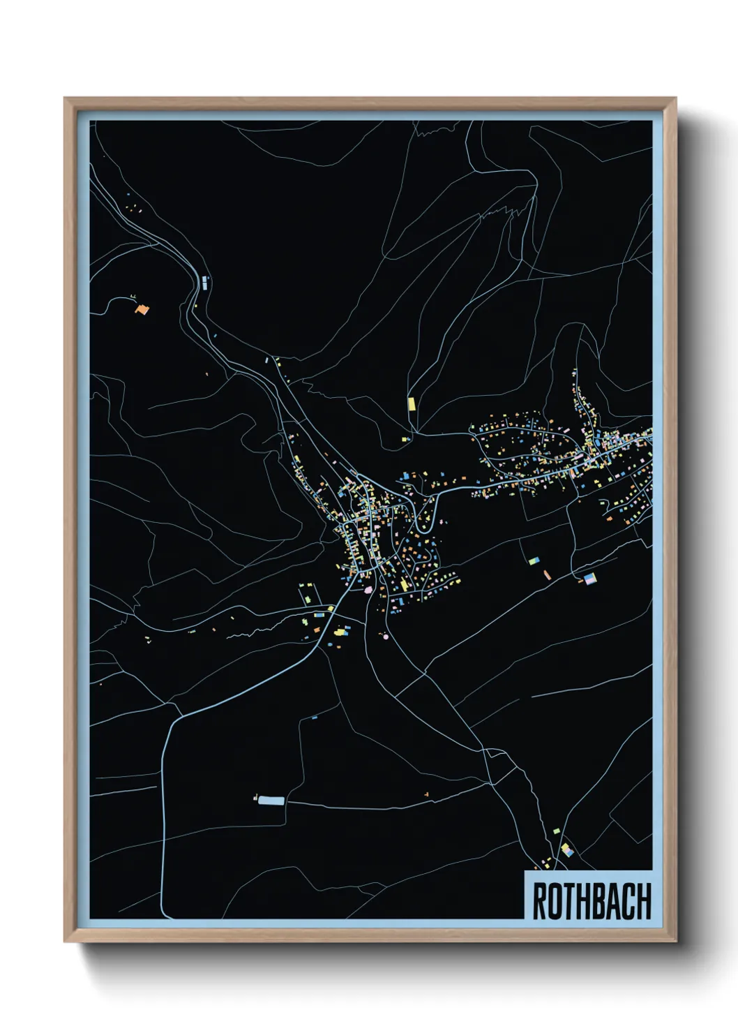 Une affiche de carte sur Rothbach