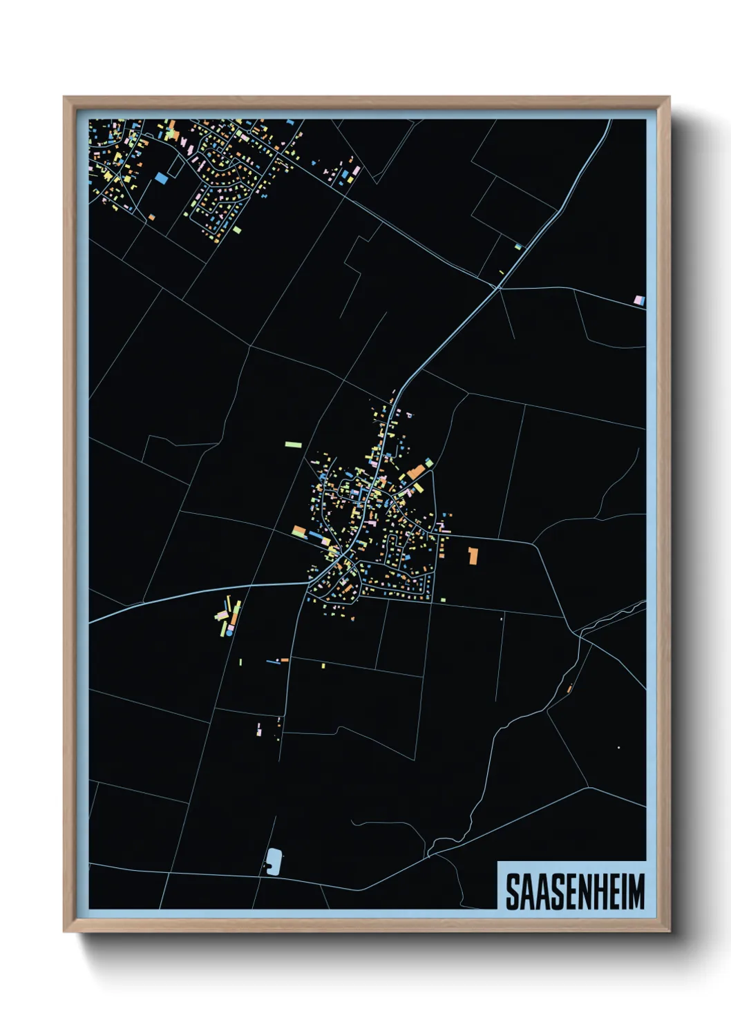 Une affiche de carte sur Saasenheim