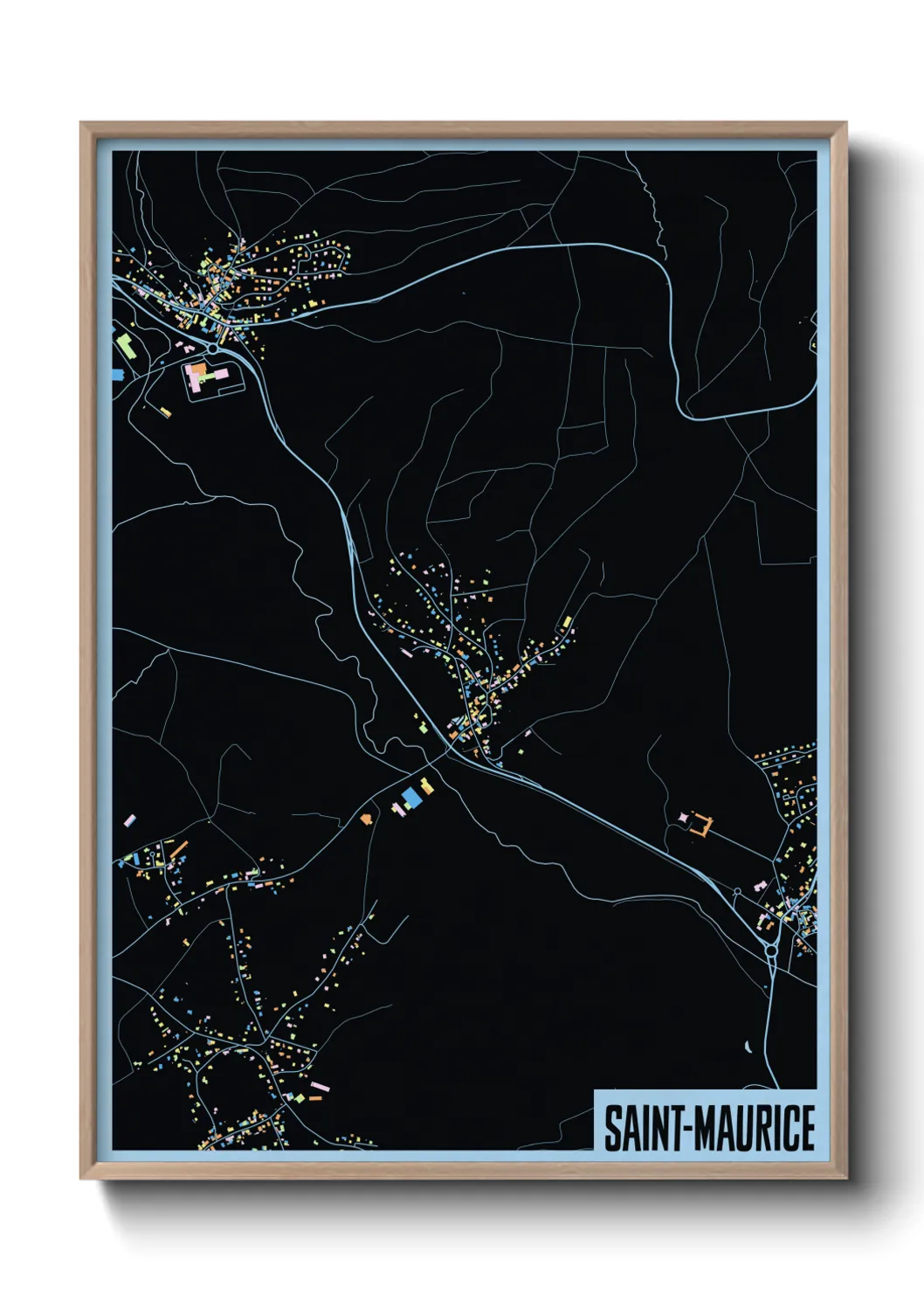 Une affiche de carte sur Saint-Maurice
