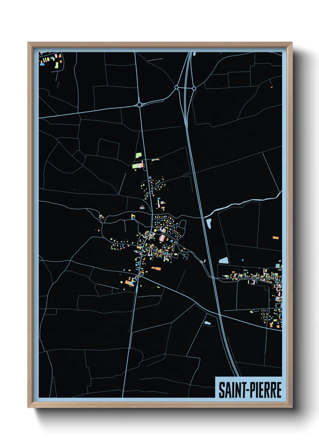 Une affiche de carte sur Saint-Pierre