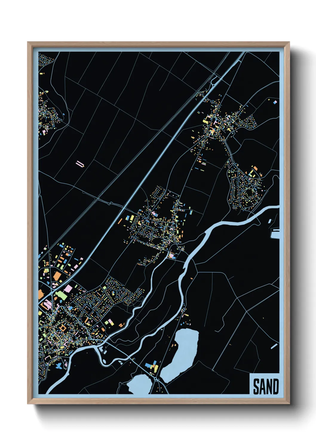 Une affiche de carte sur Sand