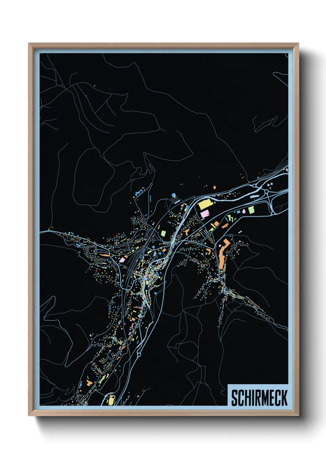 Une affiche de carte sur Schirmeck