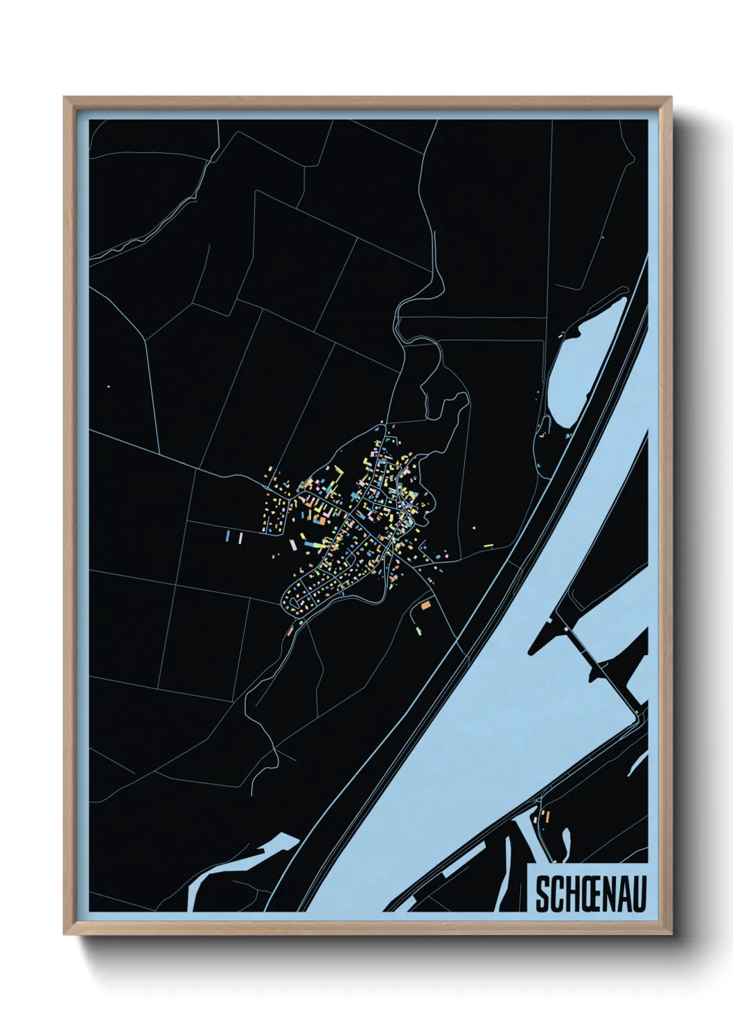 Une affiche de carte sur Schœnau