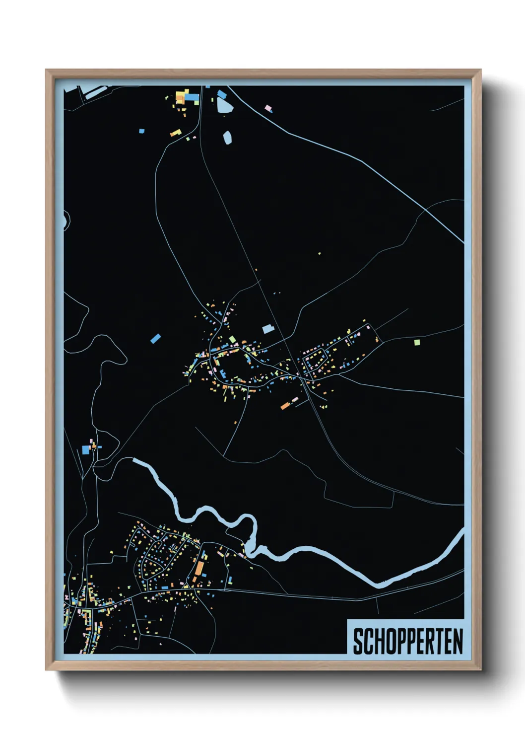 Une affiche de carte sur Schopperten