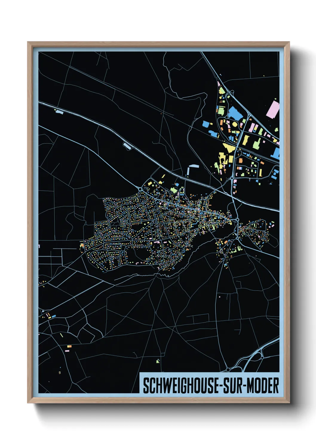 Un poster carteSchweighouse-sur-Moder