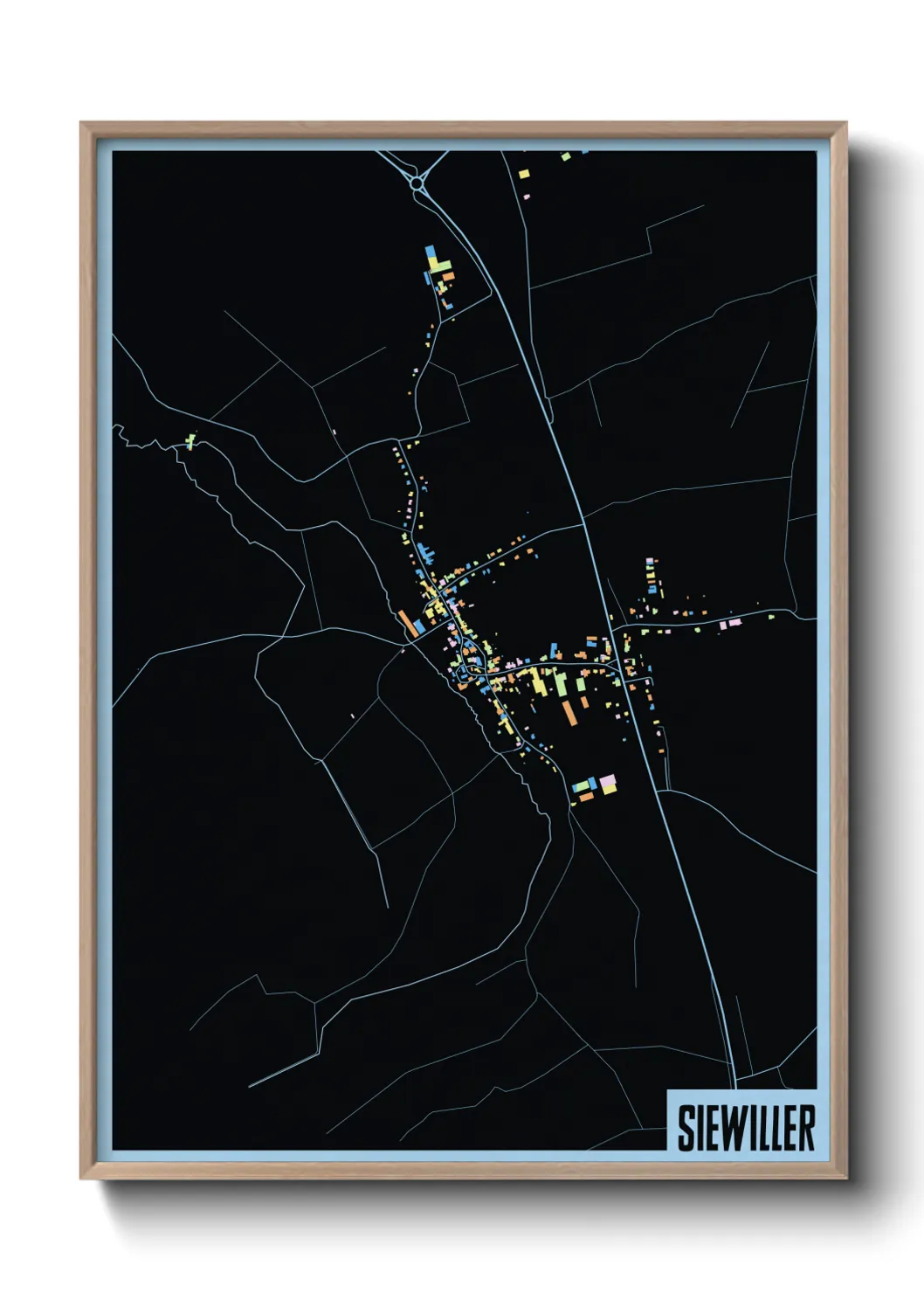 Une affiche de carte sur Siewiller