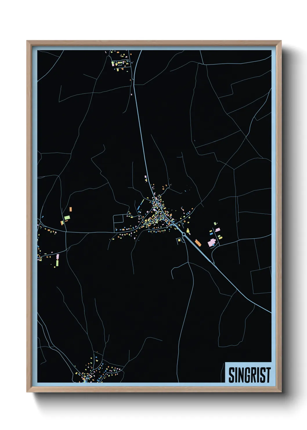 Une affiche de carte sur Singrist