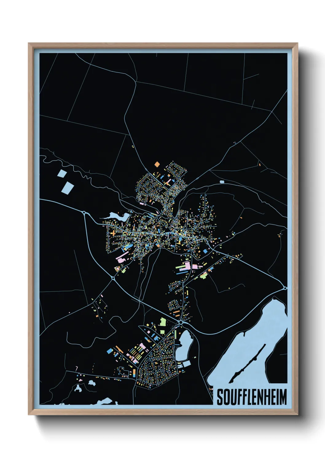 Une affiche de carte sur Soufflenheim