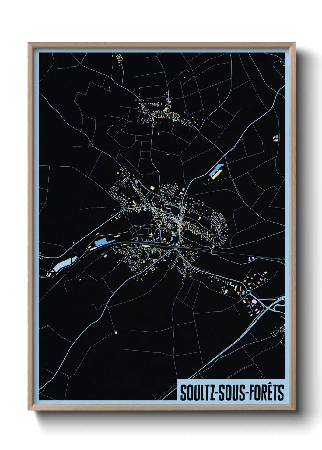 Un poster carteSoultz-sous-Forêts