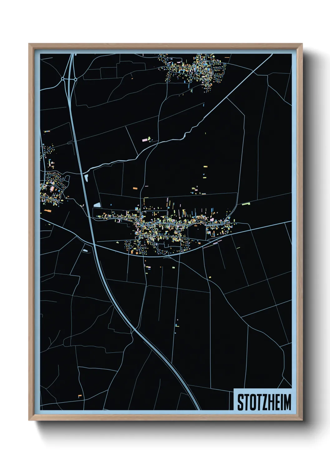 Une affiche de carte sur Stotzheim