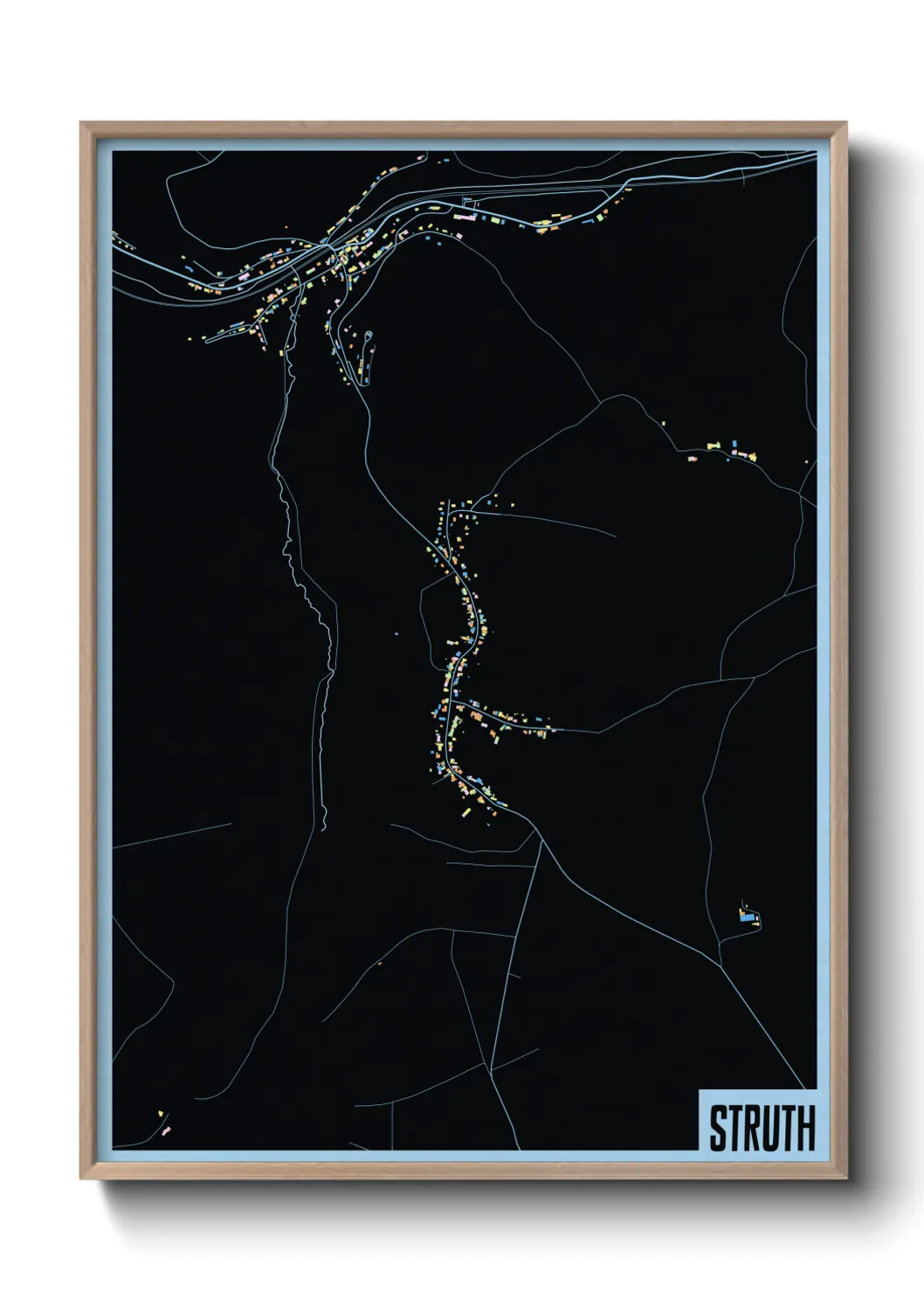 Une affiche de carte sur Struth