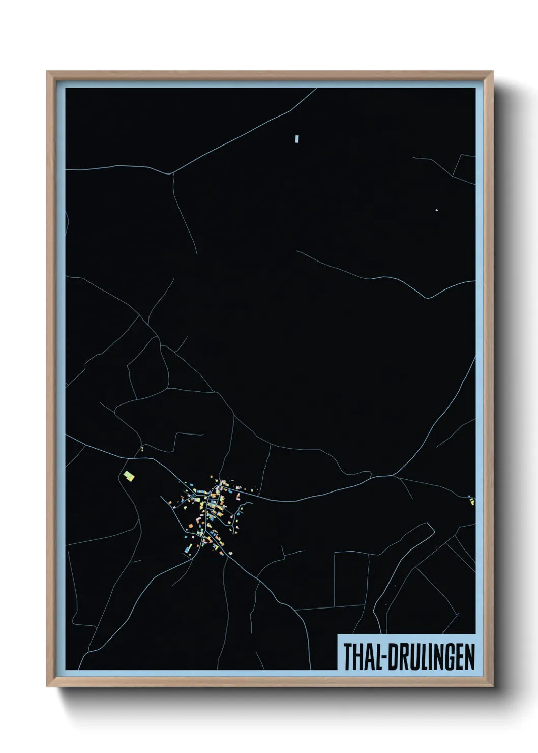 Une affiche de carte sur Thal-Drulingen