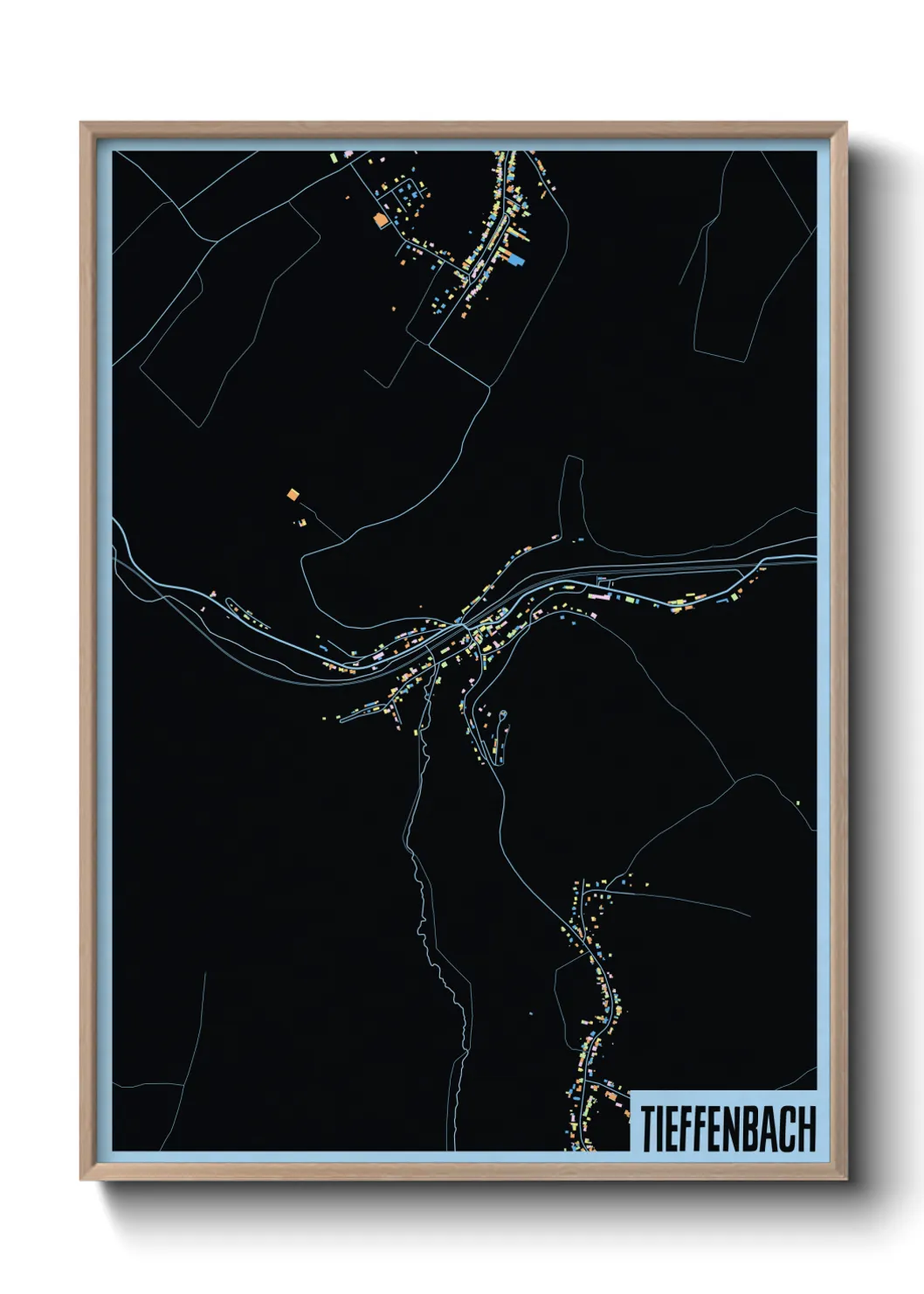 Une affiche de carte sur Tieffenbach