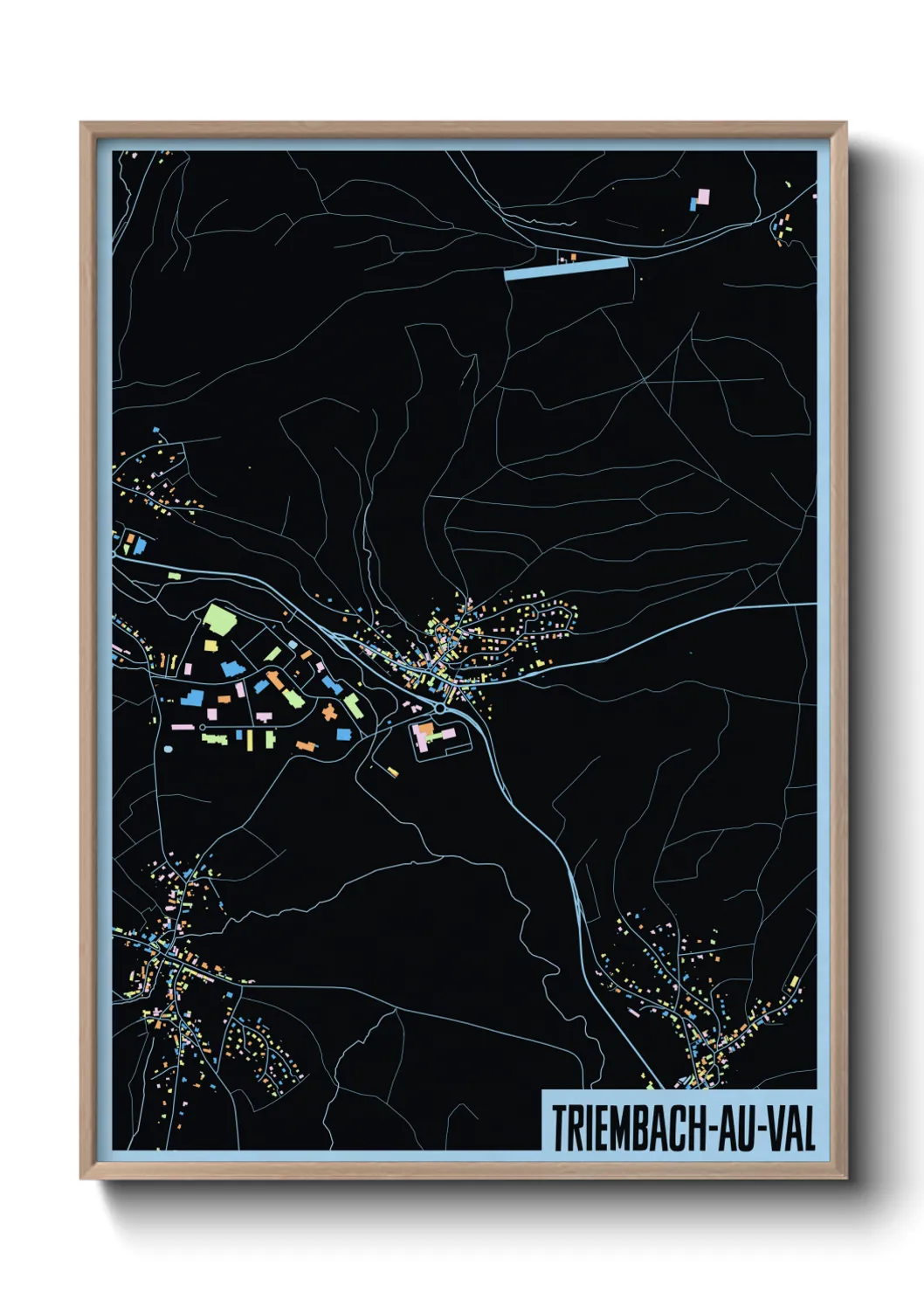 Une affiche de carte sur Triembach-au-Val