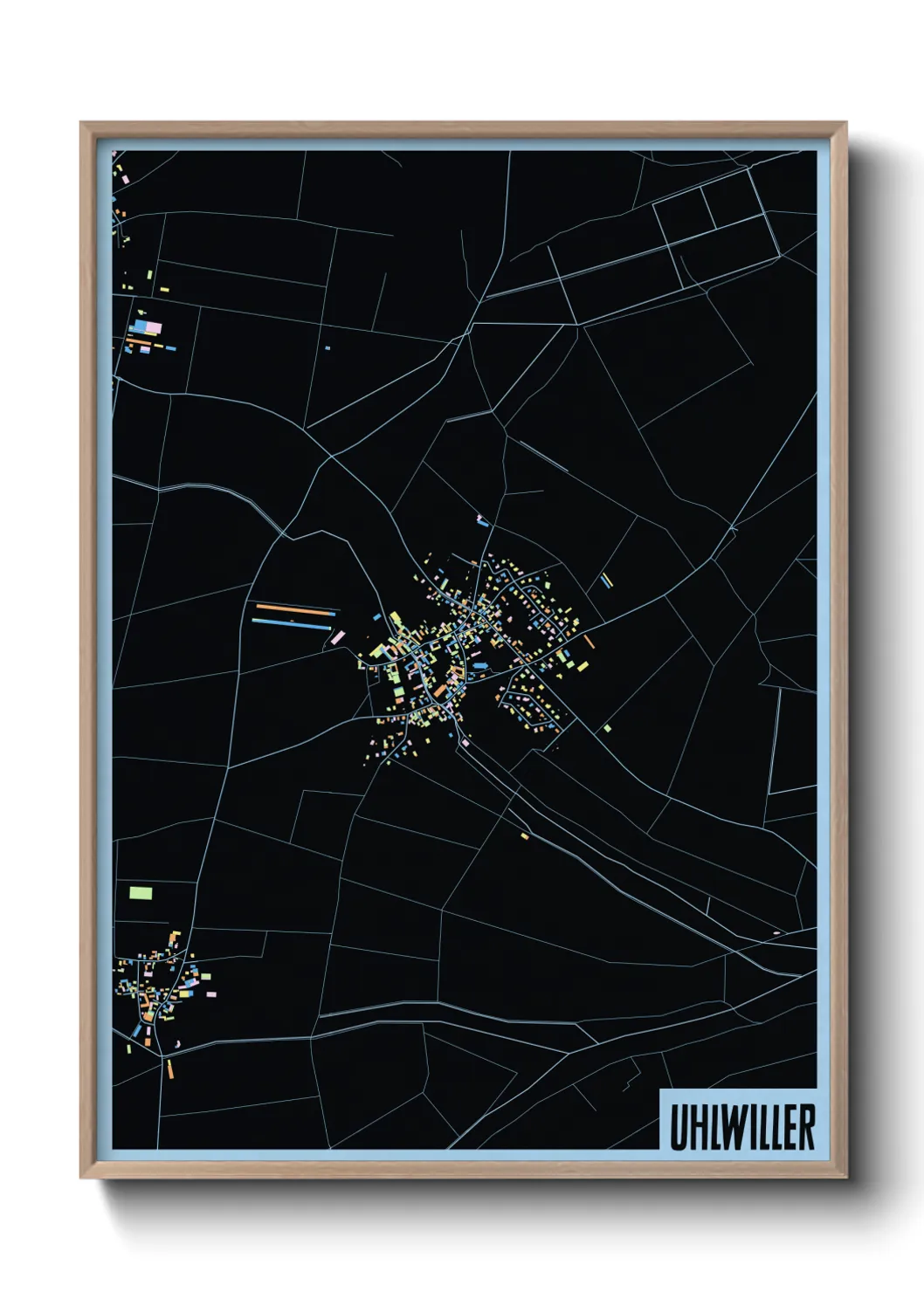 Une affiche de carte sur Uhlwiller