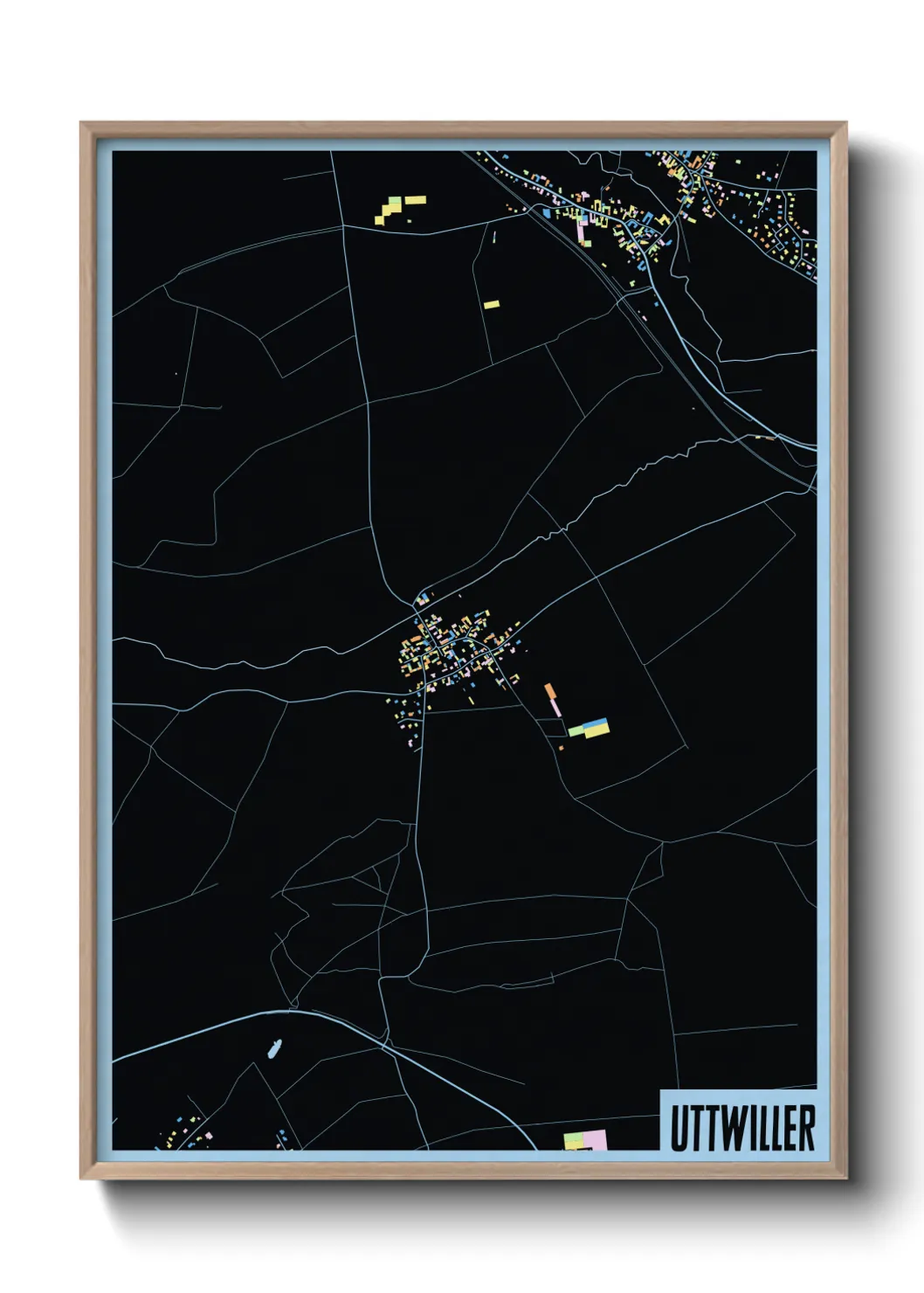 Une affiche de carte sur Uttwiller