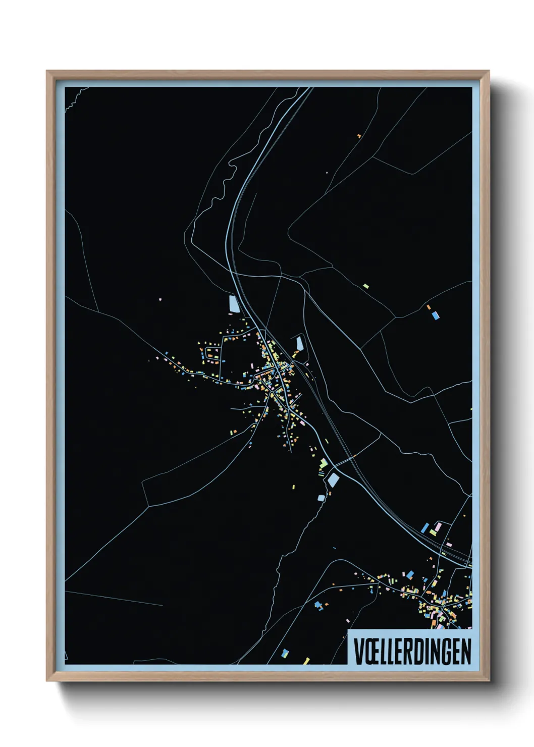 Une affiche de carte sur Vœllerdingen