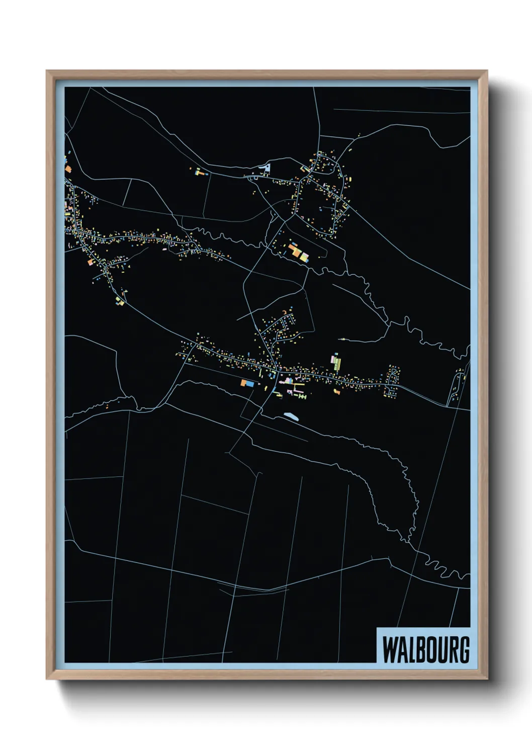 Une affiche de carte sur Walbourg