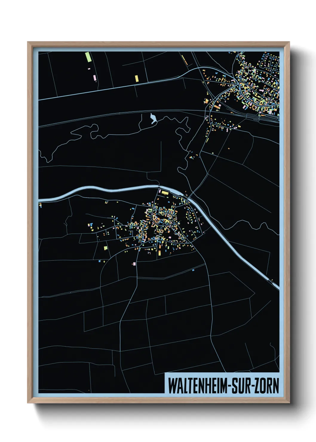 Une affiche de carte sur Waltenheim-sur-Zorn