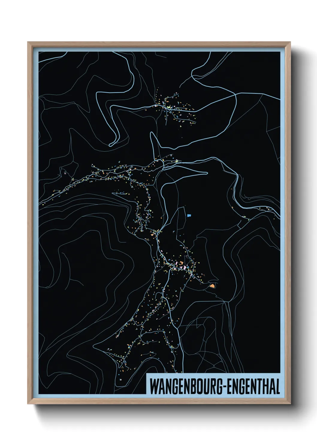 Une affiche de carte sur Wangenbourg-Engenthal