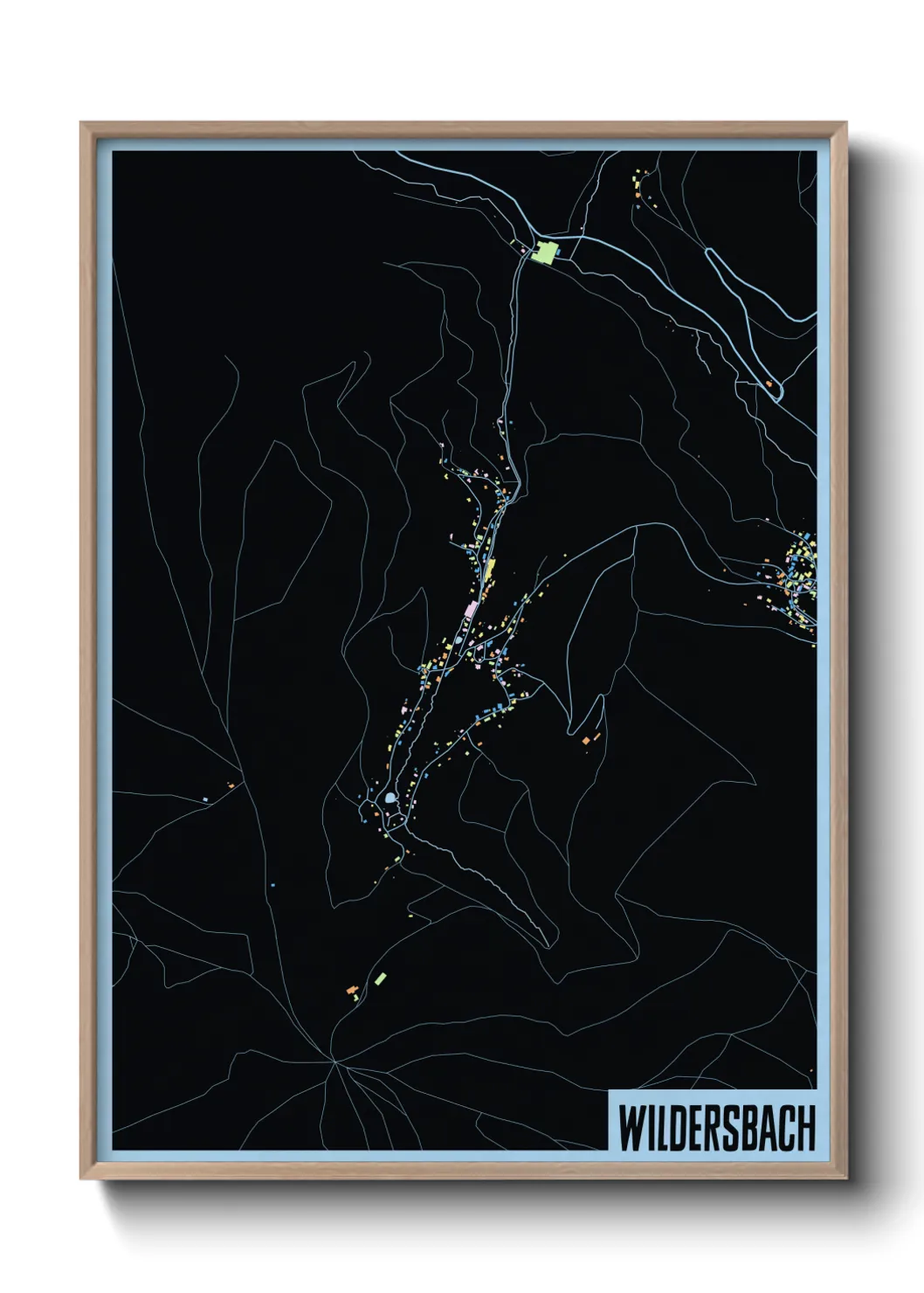 Une affiche de carte sur Wildersbach