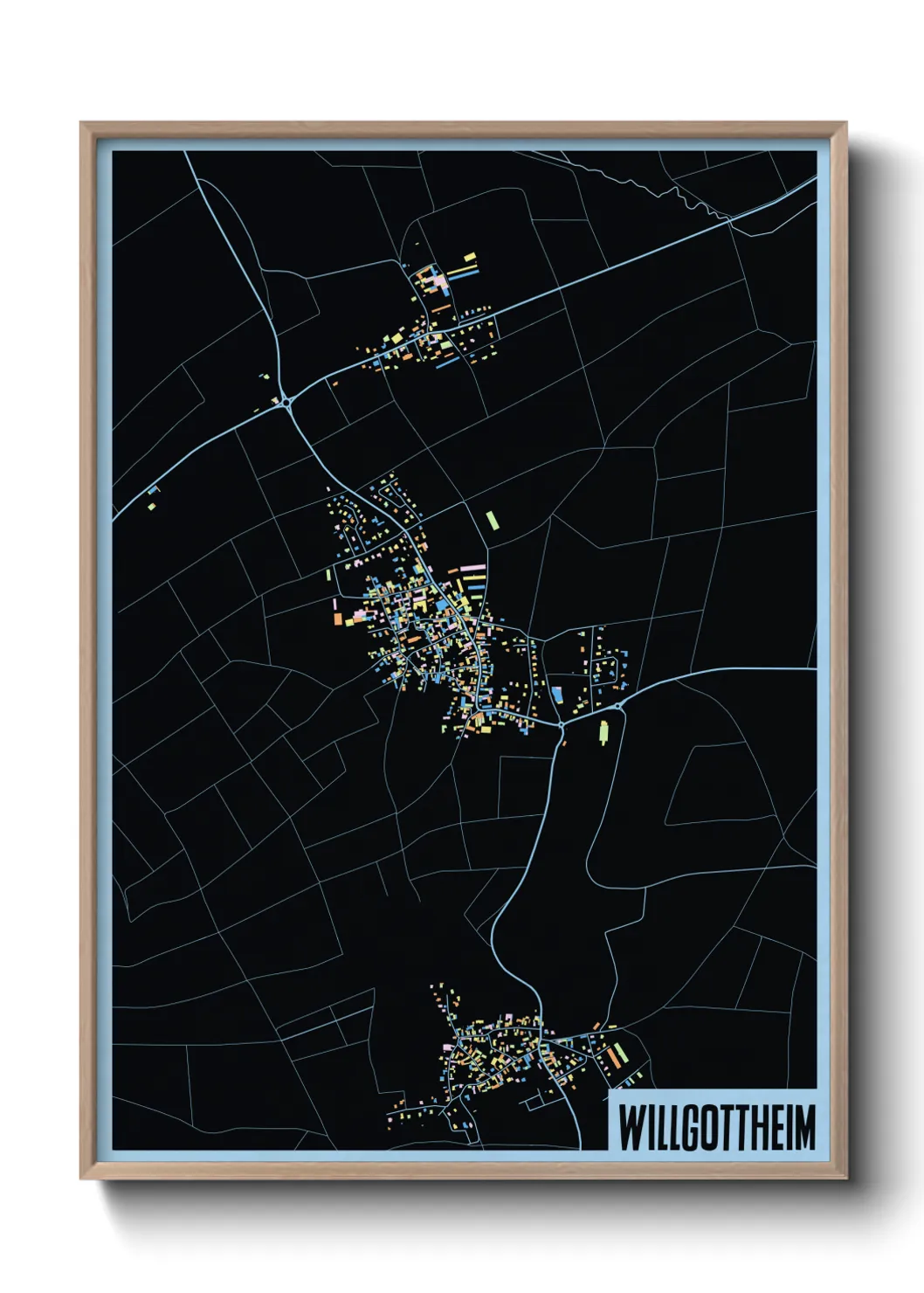 Une affiche de carte sur Willgottheim