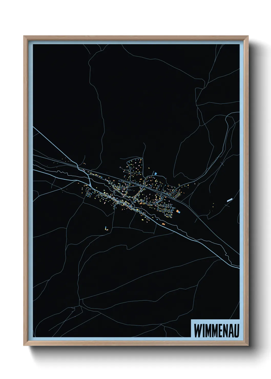 Une affiche de carte sur Wimmenau