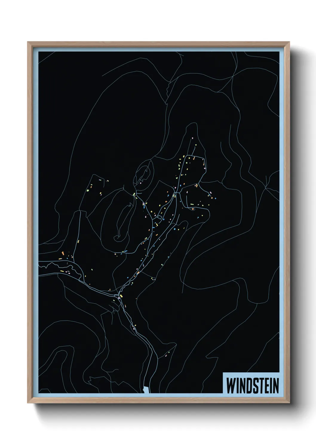 Une affiche de carte sur Windstein