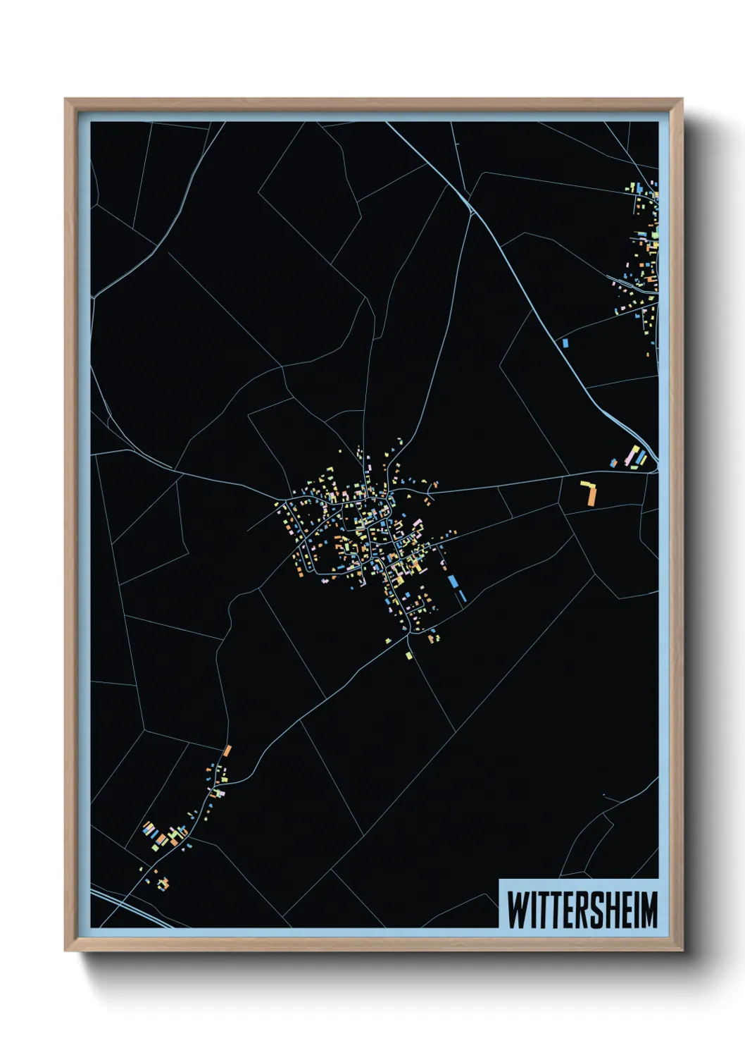 Une affiche de carte sur Wittersheim