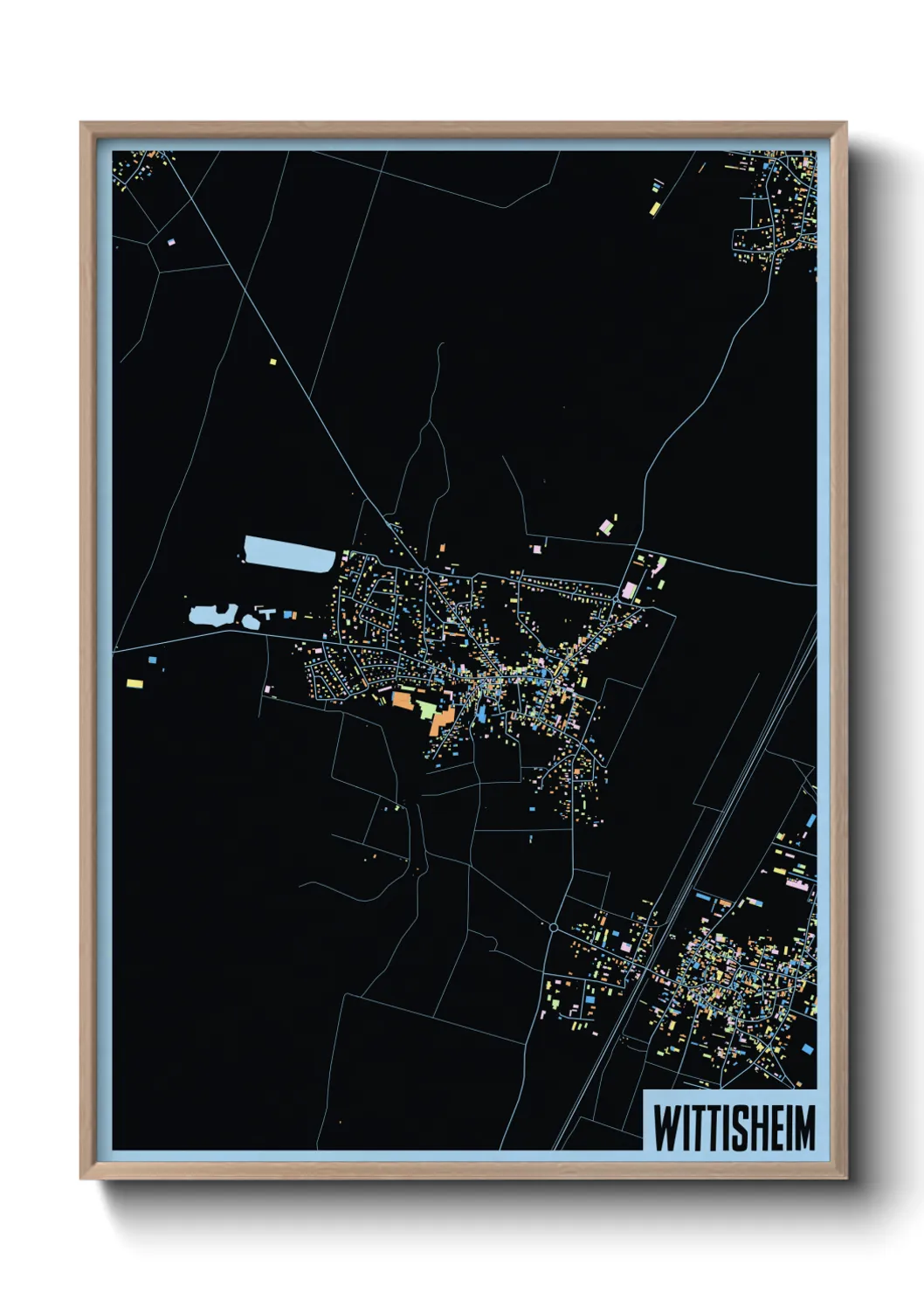 Une affiche de carte sur Wittisheim