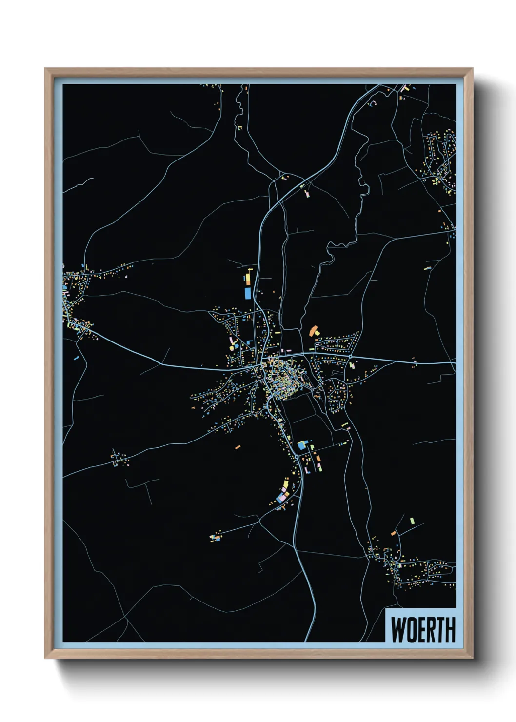 Une affiche de carte sur Woerth