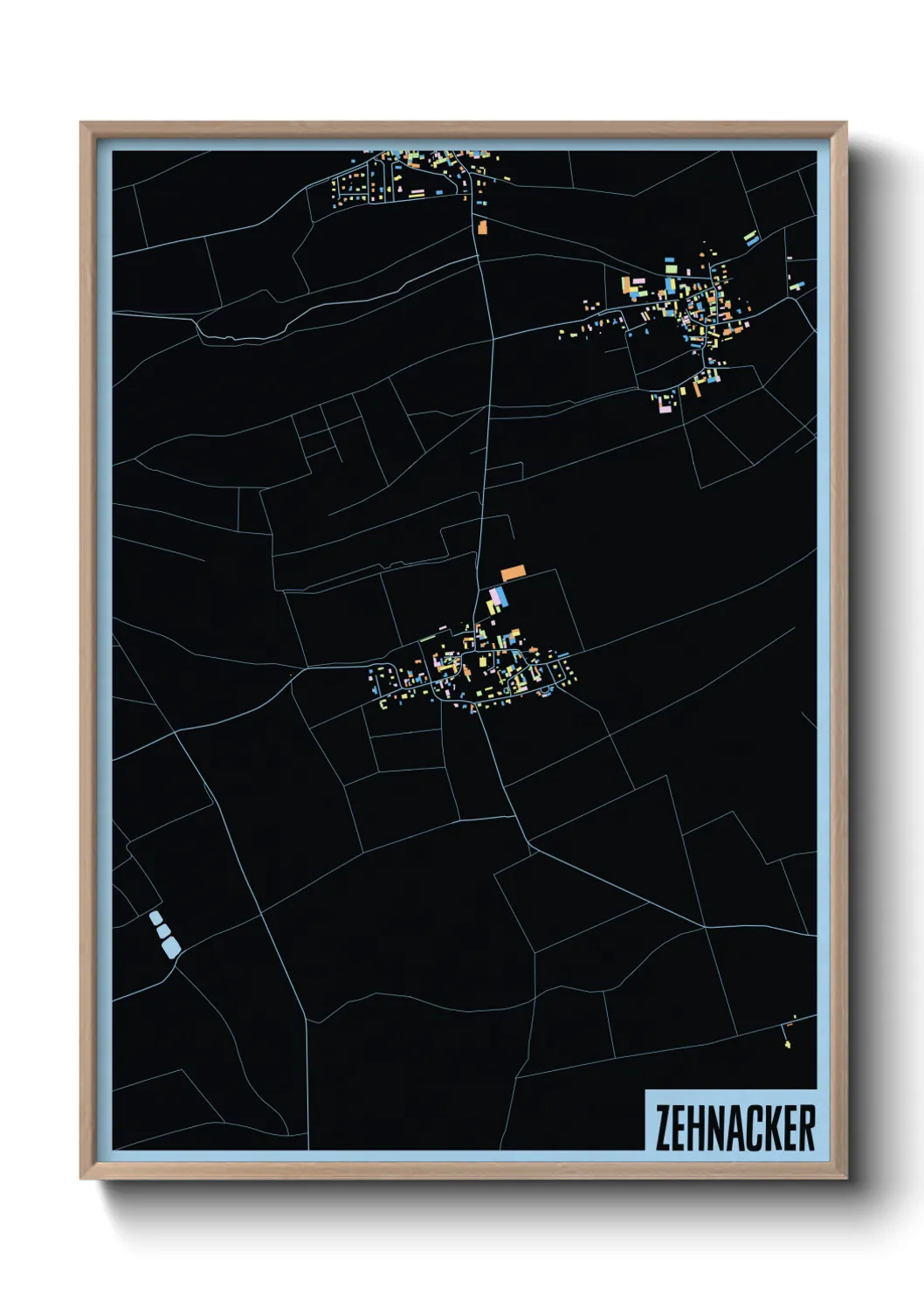 Une affiche de carte sur Zehnacker