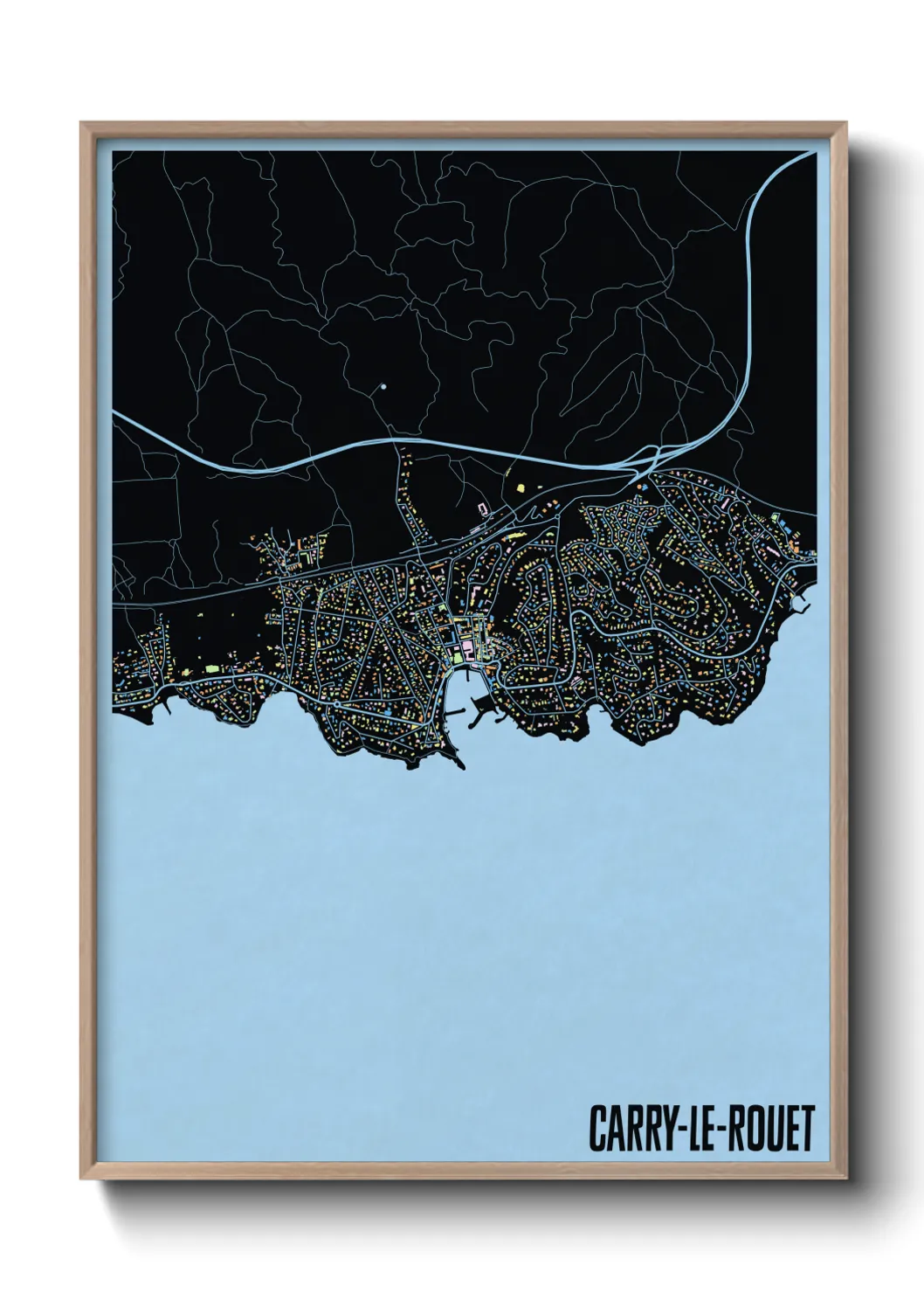 Une affiche de carte sur Carry-le-Rouet