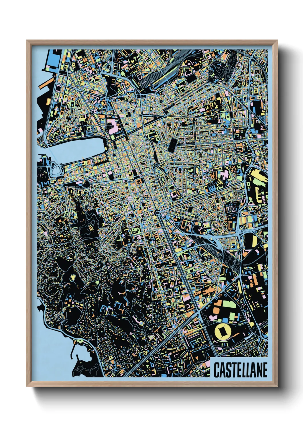 Une affiche de carte sur Castellane