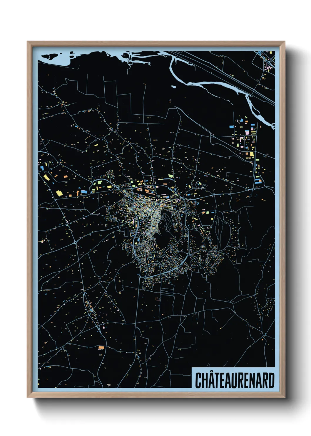 Une affiche de carte sur Châteaurenard