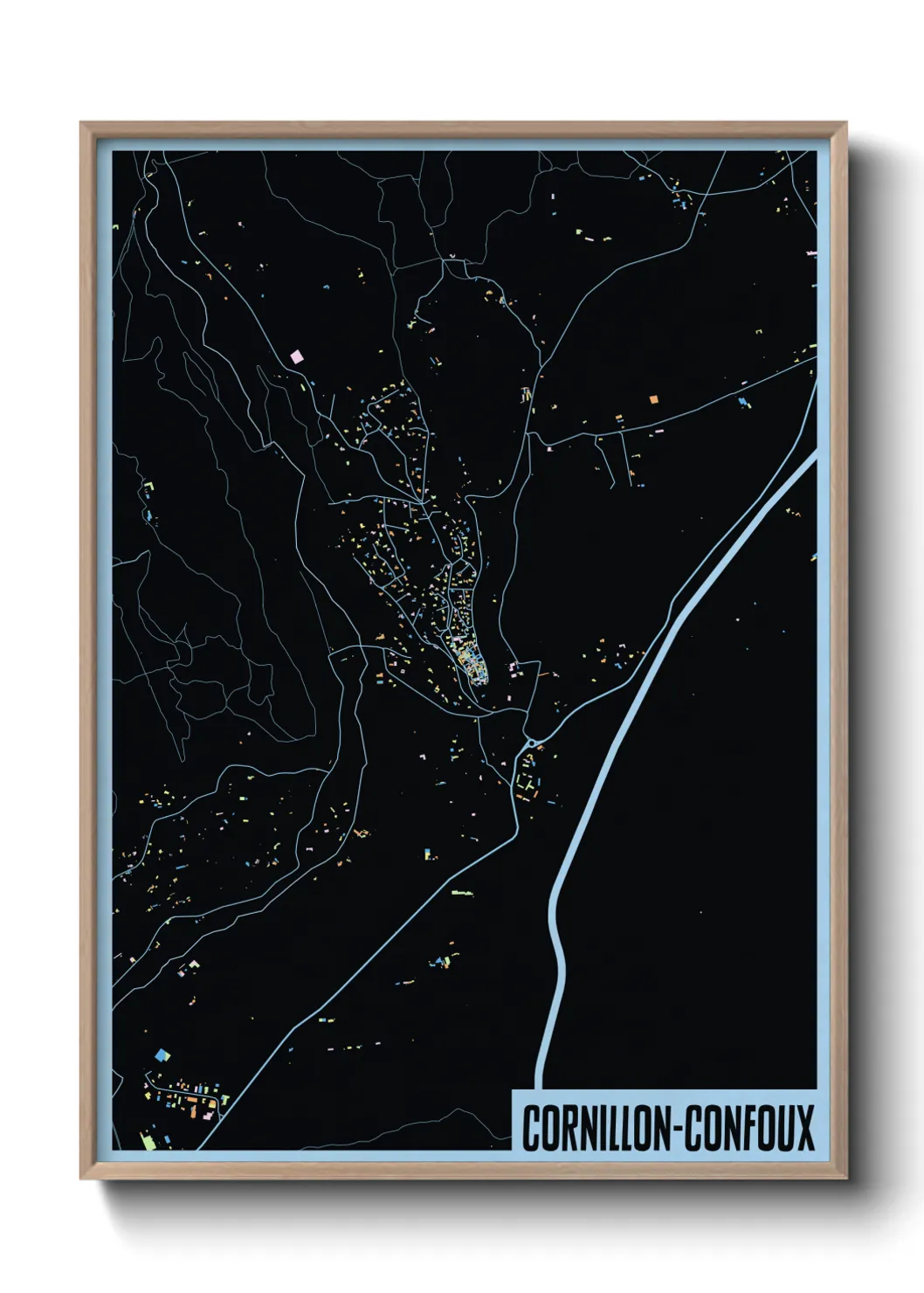 Un poster carteCornillon-Confoux